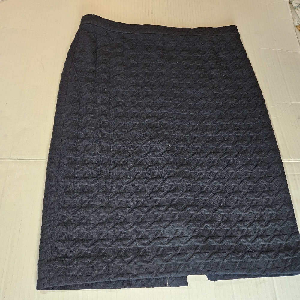 Ann Taylor Women Chic Navy Pencil Skirt Size Large